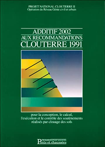Additif 2002 aux recommandations Clouterre 1991