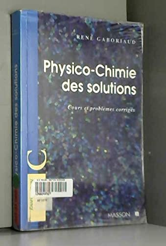 Physico-chimie des solutions