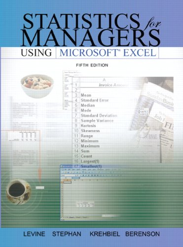 STATISTICS FOR MANAGERS USING MICROSOFT EXCEL, 1