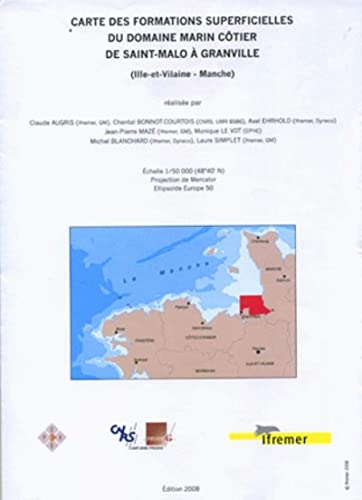 Carte des formations superficielles du domaine marin côtier de Saint-Malo à Granville (Ile-et-Vilaine - Manche)