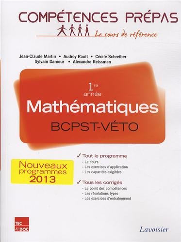 Mathématiques, 1re année BCPST-Véto