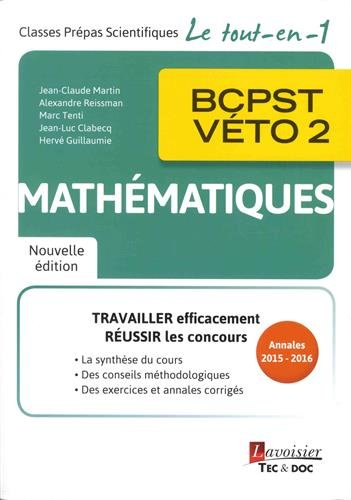 Mathématiques BCPST-VETO 2e année